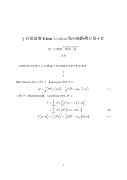 § 有限温度 Klein-Gordon 場の経路積分量子化
