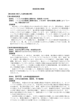 受賞団体の概要（PDF：626KB）