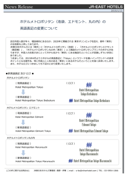 ホテルメトロポリタン（池袋、エドモント、丸の内）の