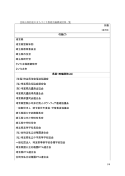 別表 行政(7) 埼玉県 埼玉県警察本部 埼玉県教育委員会 埼玉県市長会