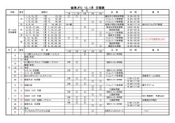 金津JFC 12、1月 日程表