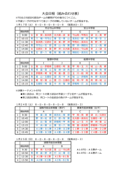 冬季強化練習会の日程について(PDF)