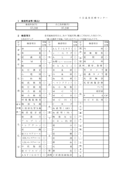 2 検査項目 1泊2日ドック 身 長 A L T （ G P T ） 内 科 体 重