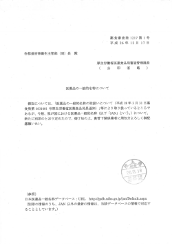 医薬品の一般的名称について（PDF：293KB）