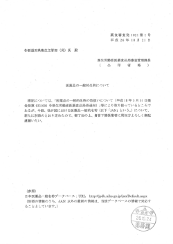 医薬品の一般的名称について（PDF：382KB）