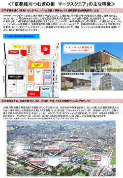 ＜「京都桂川つむぎの街 マークスクエア」の主な特徴＞