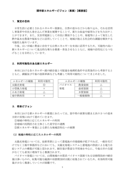 関市新エネルギービジョン（素案）【概要版】 1．策定の目的 日常生活に