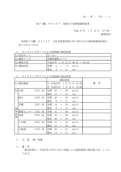 原子力艦「オリンピア」寄港日の放射能調査結果（PDF：70KB