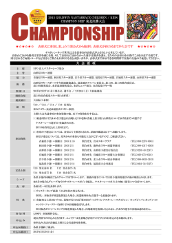 大会概要 - ナスターレース協会