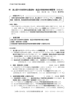 44 途上国での効率的な農産物・食品の供給体制の構築等（ODA）