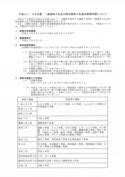 H27･28競争入札参加資格申請について