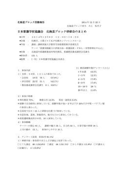 北海道ブロックの活動 - 日本看護学校協議会