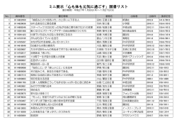 ミニ展示「心も体も元気に過ごす」図書リスト