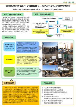 被災地いわきを拠点とした環境教育ツーリズムプログラムの - W