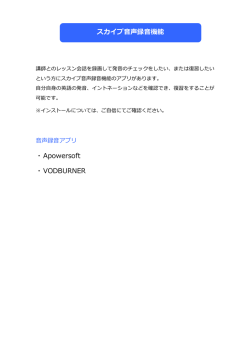 ・ Apowersoft ・ VODBURNER スカイプ音声録音機能