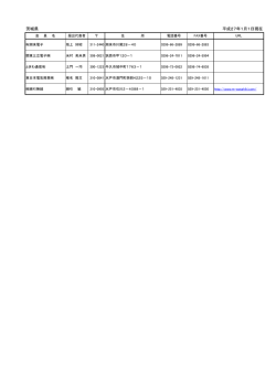 茨城県 平成27年1月1日現在