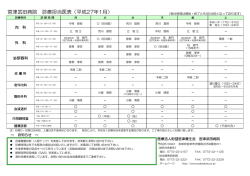 外来診療表 - 武田病院グループ