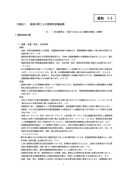資料1-3 施策分野ごとの脆弱性評価結果（別紙2） 【137KB】