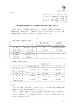 剰余金の配当（中間配当）