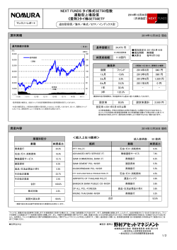 マンスリーレポート - 野村のNEXT FUNDS