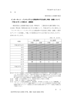 平成26年11月発生分：速報値