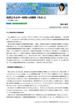 記事全文（PDF） - NPO法人 国際環境経済研究所｜International