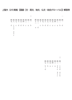 上智大（2/6実施）【国語［文‐英文、独文、仏文・総合グローバル］】解答例