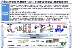 被災に伴い制限された通信環境下における、地下空間を含む情報伝達