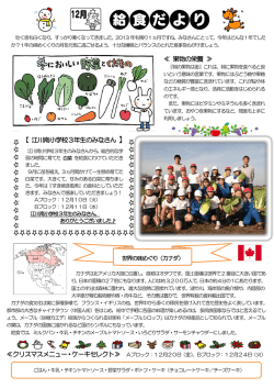 平成25年12月給食だより