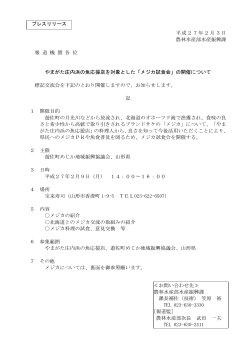 メジカ試食会の開催について (PDF documentファイル サイズ： 524Kb)