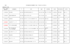 別紙 特定健康診査実施機関一覧表（平成26年12月変更