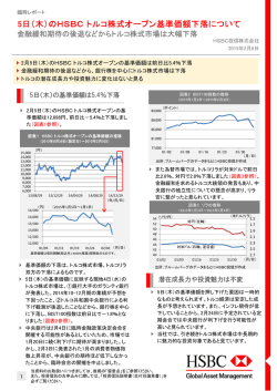 5日（木）のHSBC トルコ株式オープン基準価額下落