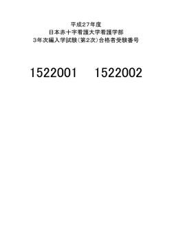 （第2次）合格者受験番号
