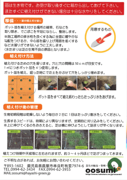 苗は生き物です。 お受け取り後すぐに箱から出してあげて下さい。 また