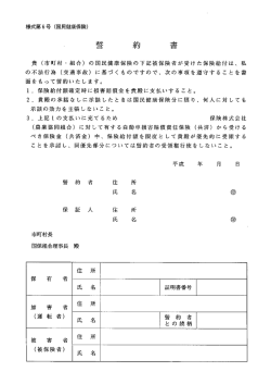 様式第6号 (国民健康保険) 量 (市町村 ー 組合) の国民健康保険の下記