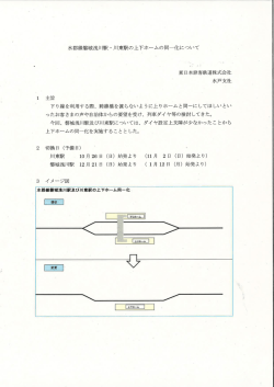水郡線磐城浅川駅 ・ 川東駅の上下ホームの同一化について 東日本旅客