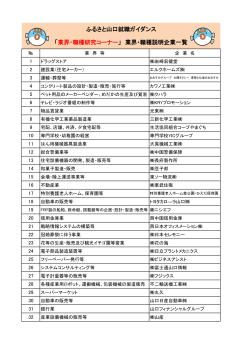 参加企業一覧