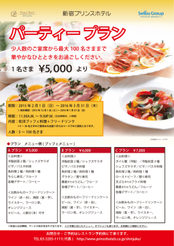 パーティープランチラシ D3 最終2015-2016