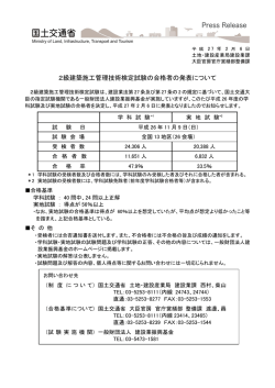 2級建築施工管理技術検定試験の合格者の発表について