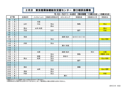 6月分 東京産業保健推進センター 窓口相談当番表 6月分 東京産業保健