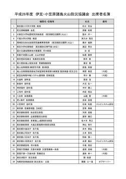 出席者名簿 （PDF 130.4KB）