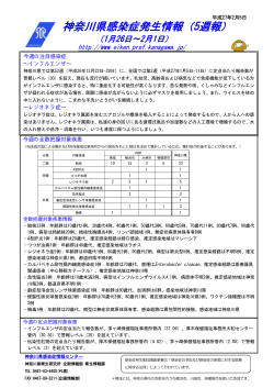 週報（PDF） - 神奈川県衛生研究所