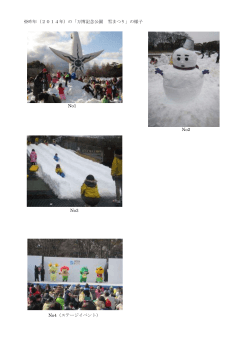 ※昨年（2014年）の「万博記念公園 雪まつり」の様子 No1 No2 No4