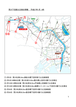 荒川下流部火災発生情報（平成27年1月） [PDF：896 KB]