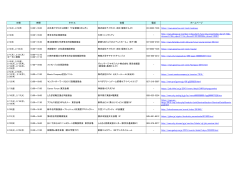日程 時間 タイトル 会場 電話 ホームページ 2/3(火)、2/9(月) 14:00～16