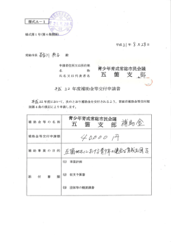 語放 22 年度補助金等交付申請書