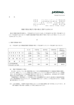 業績予想及び配当予想の修正に関するお知らせ