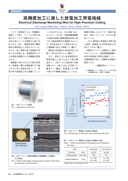 高精度加工に適した放電加工用電極線 (PDF: )