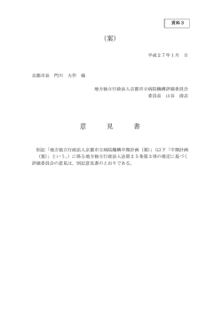 （案） 意 見 書