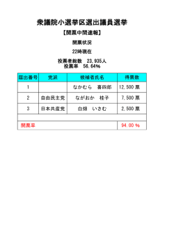 衆議院小選挙区選出議員選挙